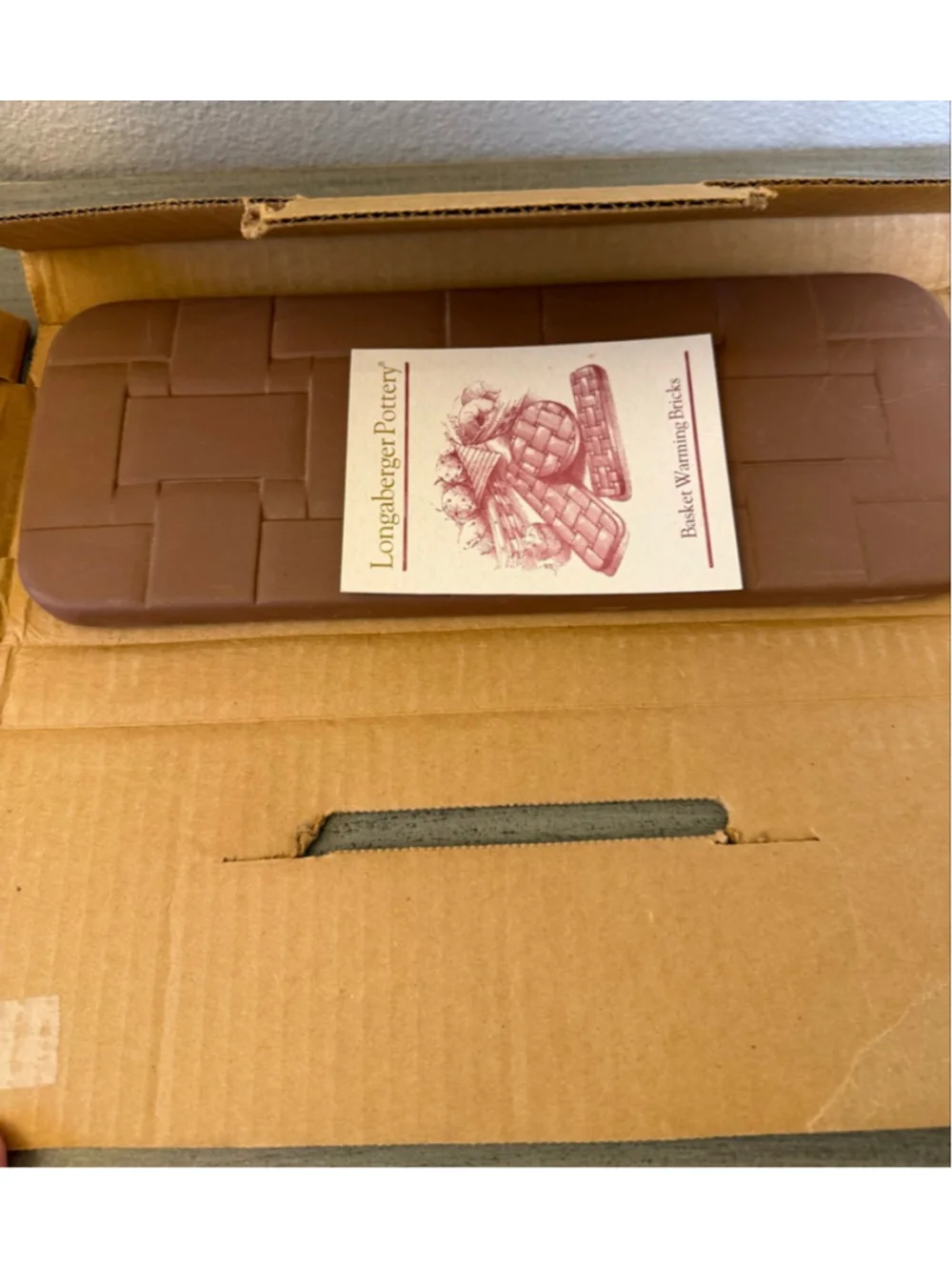 NIB Longaberger Pottery Bread Basket Brick, item number 30074